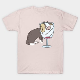 Red Wine And Cat T-Shirt